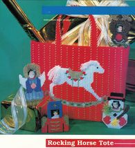 Plastic Canvas Rocking Horse Tote Xmas Light Bulb Box Musical Go Round Patterns - £9.58 GBP