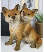 Lifelike Wildlife Woodlands Animal Pet Pals Frolicking Baby Fox Cubs Fig... - $1,443.72 MXN