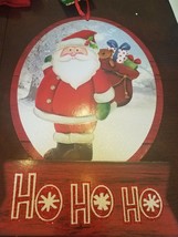 Santa Ho Ho Ho Sign Christmas Decor upc 639277578921 - £20.07 GBP