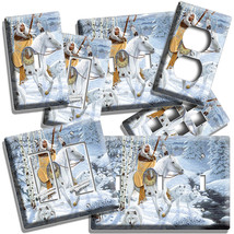 NATIVE AMERICAN INDIAN CHIEF WHITE HORSE WINTER LIGHT SWITCH OUTLET WALL... - $187.72 MXN+