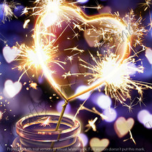 Sparkler Heart Clip Art - $2.49