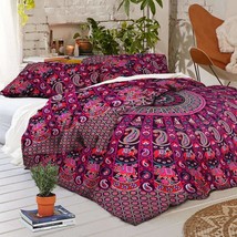 Traditional Indian Mandala Duvet Cover Queen/Twin Size, Cotton Throw Quilt/Comfo - £29.56 GBP+