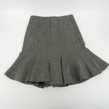 Chaps Women&#39;s Black White Wool Flared Bottom Skirt 4 Petite - £7.88 GBP