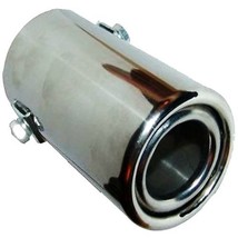 Exhaust Pipe Chrome Trim Tip extention Universal fits 35mm TO 50mm EX1 - $147.13 MXN