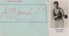 Jack Bloomfield Boxer 1935 Photo London Invitation &amp; Signed Autograph - £23.52 GBP