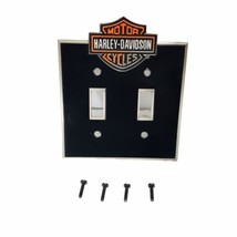 Vtg Harley Davidson Motorcycles Blk Light Switch Plate Cover w/screws - £12.78 GBP