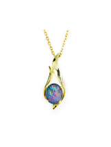 Genuine Australia  Opal Necklace Australian Triplet Opal Necklace Pendant - £111.48 GBP