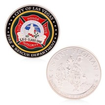 Las Vegas Fire And Rescue Saint Florian Challenge Coin - £11.47 GBP