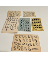 American sign language manual hand alphabet for the deaf vintage card lot - $27.68 CAD
