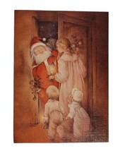 Vtg Christmas Cards Santa Entering  Front Door Children Sweden Open Box 13 cards - £14.08 GBP