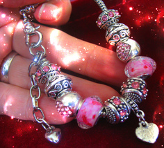 Free W $45 Haunted 100x Sexy Stunning Alluring Bracelet Murano Beads Magick - £0.00 GBP