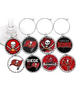 Tampa Bay Buccaneers decor party wine glass cup charms markers 8 party f... - £8.50 GBP