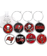 Tampa Bay Buccaneers decor party wine glass cup charms markers 8 party f... - €9,26 EUR