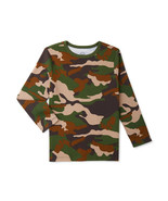 Wonder Nation Boys Long Sleeve T Shirt LARGE HUSKY Green Camo New - $232.24 MXN