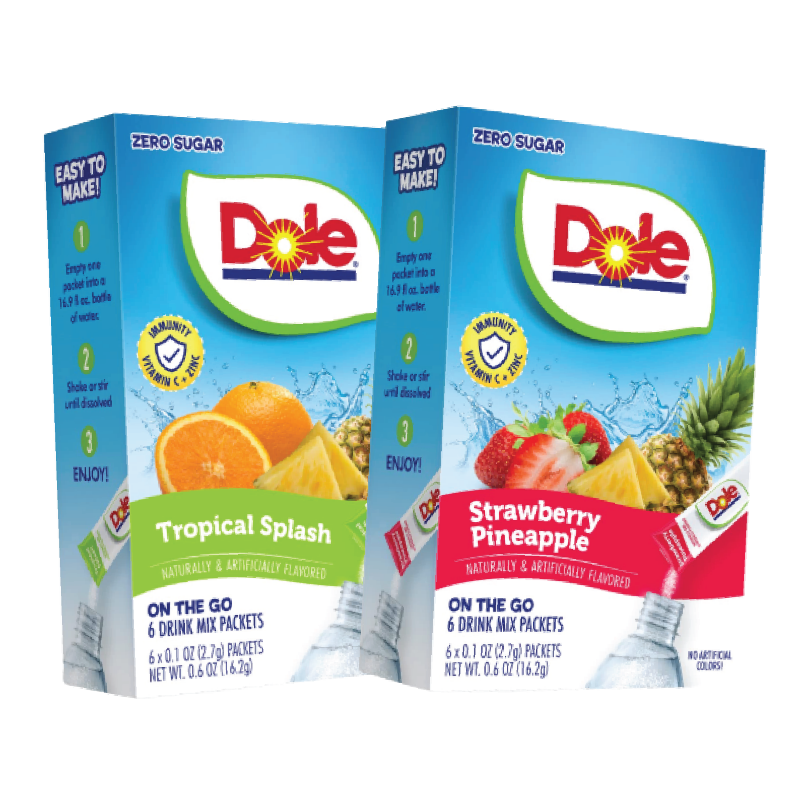 Dole Variety Flavor Drink Mix | 6 Singles Each | .6oz | Mix &amp; Match Flavors - $6.78+