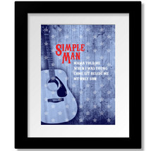 Simple Man Song - Lyric Inspired Rock Music Wall Artwork Print Canvas or Plaque - £14.98 GBP+
