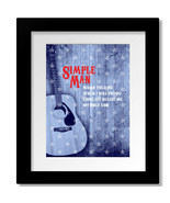 Simple Man Song - Lyric Inspired Rock Music Wall Artwork Print Canvas or... - $25.72 CAD+