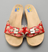 Dr. Scholls Slides Limited Edition Paul Frank Julius Red Monkey Sandals Sz 10 - £58.33 GBP