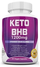 KETO BHB 1200mg Pure Ketone Fat Burner Weight Loss Diet 60 Pills Ketosis - £13.51 GBP