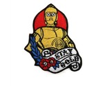 C-3PO STAY GOLD IRON ON PATCH 3.25&quot; Embroidered Applique Star Wars Tatto... - $4.95