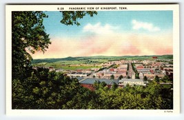Panoramic View Of Kingsport Tennessee Postcard Vintage Linen Unused Tenn - £10.09 GBP