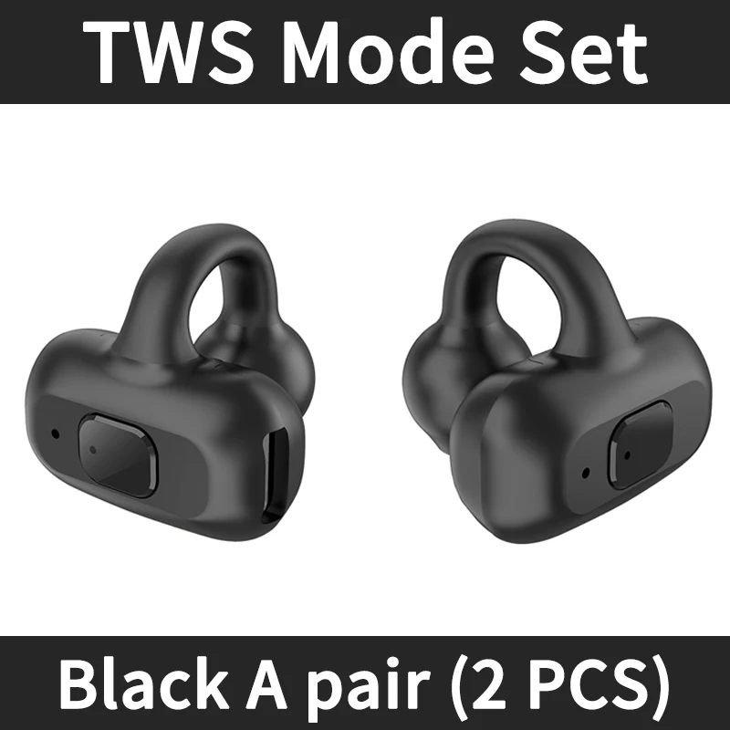 Ear-Clip Wireless Earphone HIFI Heavy Bass Surround Stereo Sound TWS Bluetooth 5