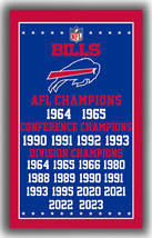 Buffalo Bills Football Team Champions Memorable Flag 90x150cm 3x5ft Best Banner - £11.90 GBP