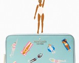 Kate Spade Large Continental Wallet Blue Poolside ZipAround K7199 NWT $2... - $88.10