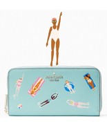 Kate Spade Large Continental Wallet Blue Poolside ZipAround K7199 NWT $2... - £69.30 GBP