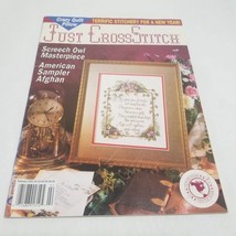 Just CrossStitch Magazine February 1993 Screech Owl and American Sampler Afghan - £7.80 GBP