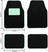 August Auto Universal Fit Carpet Car Floor Mats with Reflective Heel Pad - £15.06 GBP