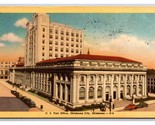 US Post Office Building Oklahoma City OK Linen Postcard S25 - $2.92