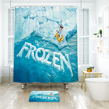 Disney Frozen Olaf 001 Shower Curtain Bath Mat Bathroom Waterproof Decorativ - £18.04 GBP+