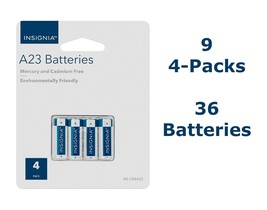 36-BATTERY PACK New Insignia A23 Batteries 4pk NS-CB4A23 Garage Opener Alkaline - £7.39 GBP