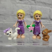 Lego Friends Disney Rapunzel Mini Figures Lot Of 2 With Bunny Cat Animals Pets - £12.63 GBP