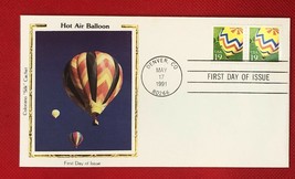 ZAYIX - 1991 US FDC Colorano - Hot Air Balloons - Aviation pair Scott 2530 - £1.58 GBP
