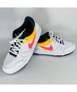 New! Nike Men&#39;s Size 10.5 Full Force Low Neon Shoes White/Blue/Pink HF48... - $64.99