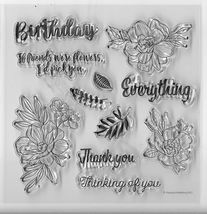 Floral Stamp Set. App 10x10cm - $4.00