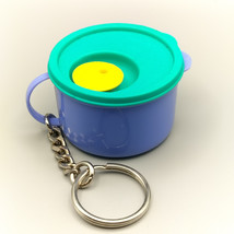 Tupperware Keychain Vintage Key Ring Fob Container Stash Box Trinket - £10.00 GBP