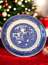 Antique Blue Willow Dinner Plate Made in England 9&quot; + Plate hanger - $19.75