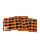 Kinara Madison Buffalo Check Orange &amp; Black Table Runner 13x72 inches - $29.69