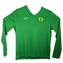 Oregon Ducks Team Issued Womens Size Medium Long Sleeve Soccer Shirt Green Nike - £31.72 GBP