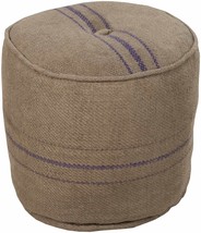 Prudovoye Jute Pouf with Polyester Fill, Traditional Design - $124.84
