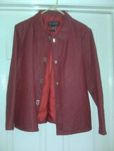 NEW: Dialogue Leather Basic Red Jacket - Size M - £78.94 GBP