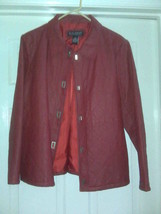 NEW: Dialogue Leather Basic Red Jacket - Size M - $98.99