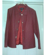 NEW: Dialogue Leather Basic Red Jacket - Size M - $98.99