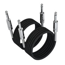 Straight 1/4&quot; Ts Audio Guitar Male Jack Instrument Lead With Nylon Braided For - £25.26 GBP