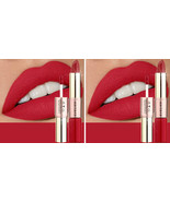 2 Evelier 2in1: Stunning Red Lipstick &amp; Lipgloss Vibrant Long-Lasting No... - $23.25 CAD