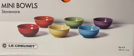 Le Creuset Stoneware Rainbow Multicolor Set of 6, 6oz Mini Bowl - £58.95 GBP