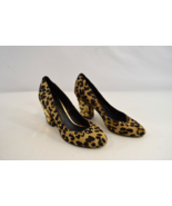 Beverly Feldman Leopard Print Pumps Heels Women&#39;s US Size 8 M Metal Accents - £38.75 GBP